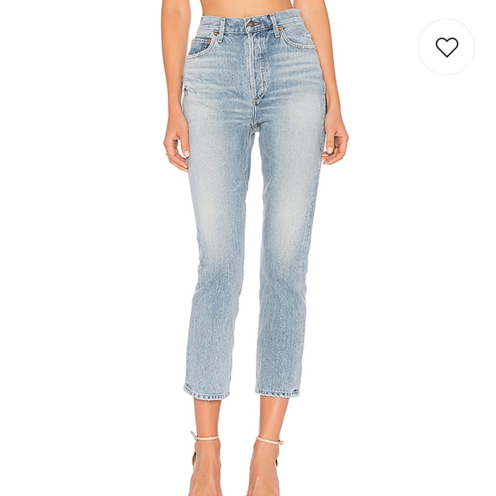 NEW Agolde Riley high rise straight leg jeans